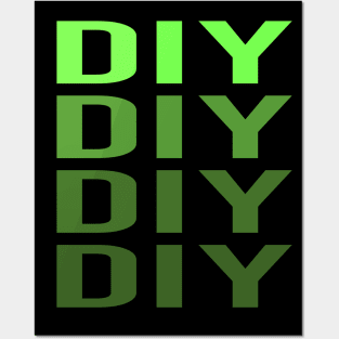 Green Text DIY Posters and Art